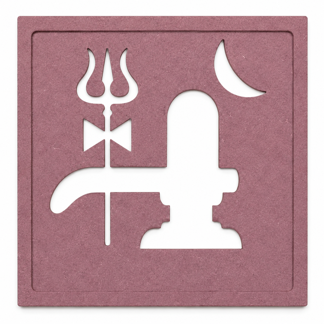 Shivling Rice & Grain Rangoli Stencil | Reusable MDF Pooja Saanche for Homam, Pooja & Festival Decoration -Unikraf