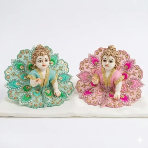 Tiny Shiny Laddu Gopal Poshak Thakur Ji Dress Heavy Designer Dress for Kanha Ji Fancy Dress.
