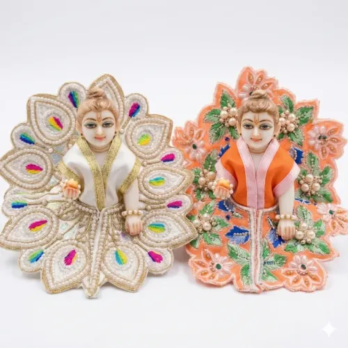Tiny Shiny Laddu Gopal Poshak Thakur Ji Dress Heavy Designer Dress for Kanha Ji Fancy Dress.