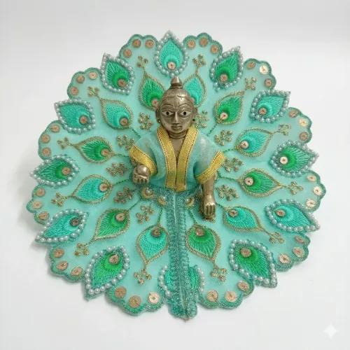 Tiny Shiny Laddu Gopal Poshak Thakur Ji Dress Heavy Designer Dress for Kanha (Size-3 to 5)
