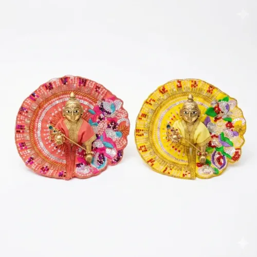 Tiny Shiny Laddu Gopal Poshak Thakur Ji Dress Heavy Designer Dress for Kanha Ji (Size-0 to 2)