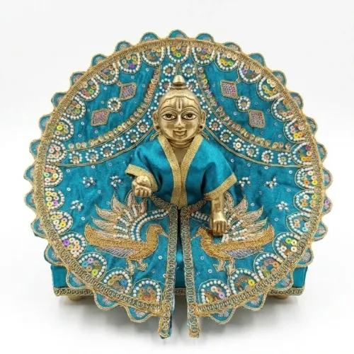Tiny Shiny Laddu Gopal Poshak Thakur Ji Dress Heavy Designer Dress for Kanha Ji (Size - 4 And 5)
