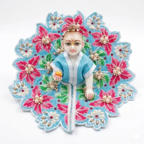 Tiny Shiny Laddu Gopal Poshak Thakur Ji Dress Heavy Designer Dress for Kanha Ji (Size-4 And 5)