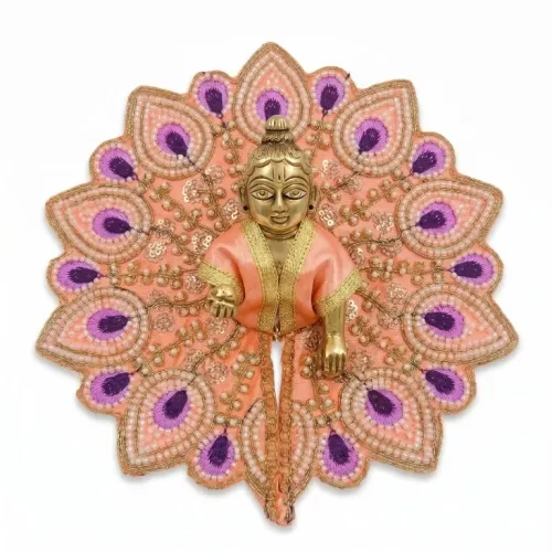 Tiny Shiny Laddu Gopal Poshak Thakur Ji Dress Heavy Designer Dress for Kanha Ji (Size-4)