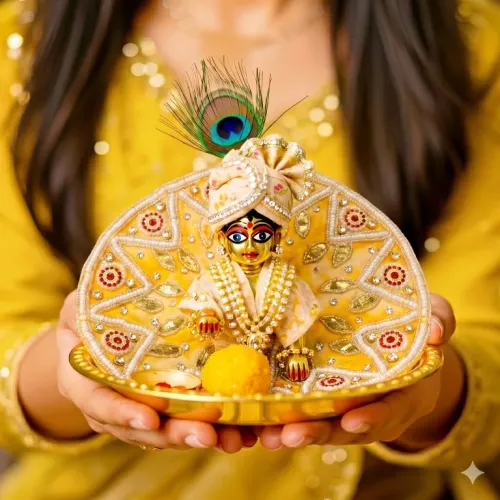 Tiny Shiny Laddu Gopal Poshak Thakur Ji Dress Heavy Designer Dress for Kanha Ji (Size- 0 to 6)