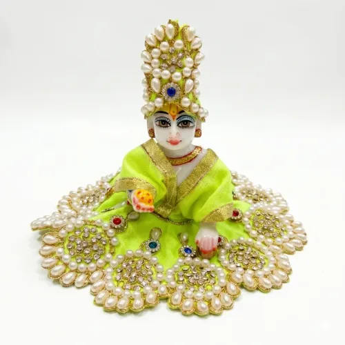 Laddu Gopal Poshak Heavy Designer Fancy Dress for Bal Krishna Janmaasthmi Special (Size- 3 to 5)