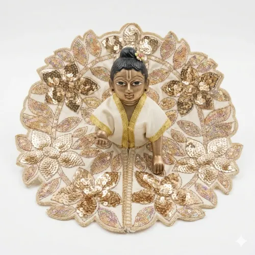 Laddu Gopal Poshak Heavy Designer Fancy Dress for Bal Krishna Janmaasthmi Special (Size-4 and 5)