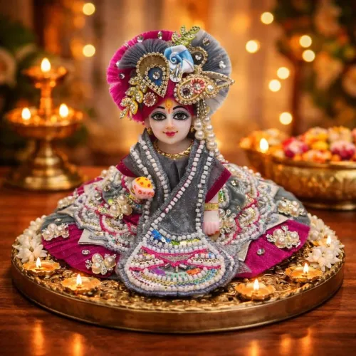 Laddu Gopal Poshak Heavy Designer Fancy Dress for Bal Krishna, Size 2 to 6