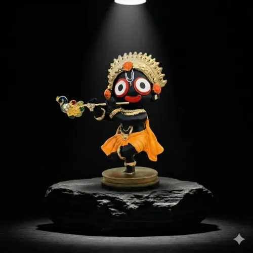 Little Jagannath-Krishna Figurine Resin Idol for Home & Car