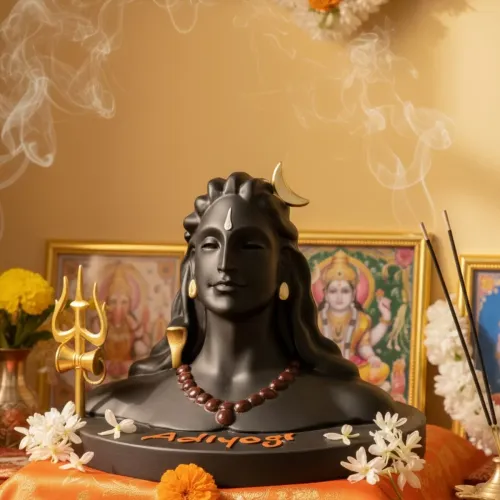 Adiyogi Statue with Rudraksh Mala