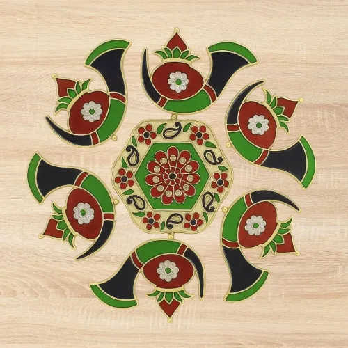 Kalash Meena Stone Rangoli Decorative Reusable Festive Floor Art