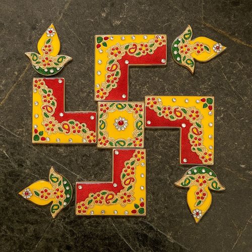 Swastik Meena Stone Rangoli