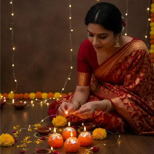 4pc Mootichoor Ladoo Candle Set