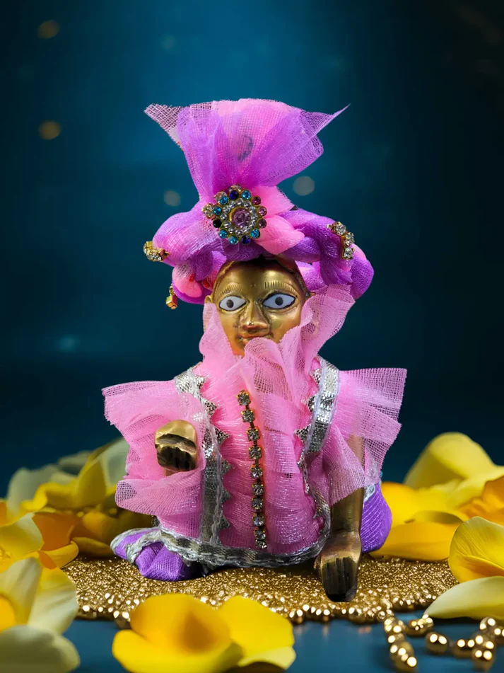 Royal Radiance Lavender Pink Attire | Fancy Dress for Laddu Gopal product image