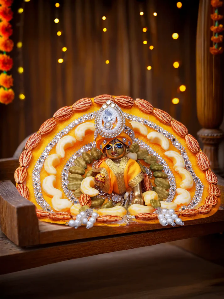 Kaju Badam Suvarna Poshak For Laddu Gopal Ji product image