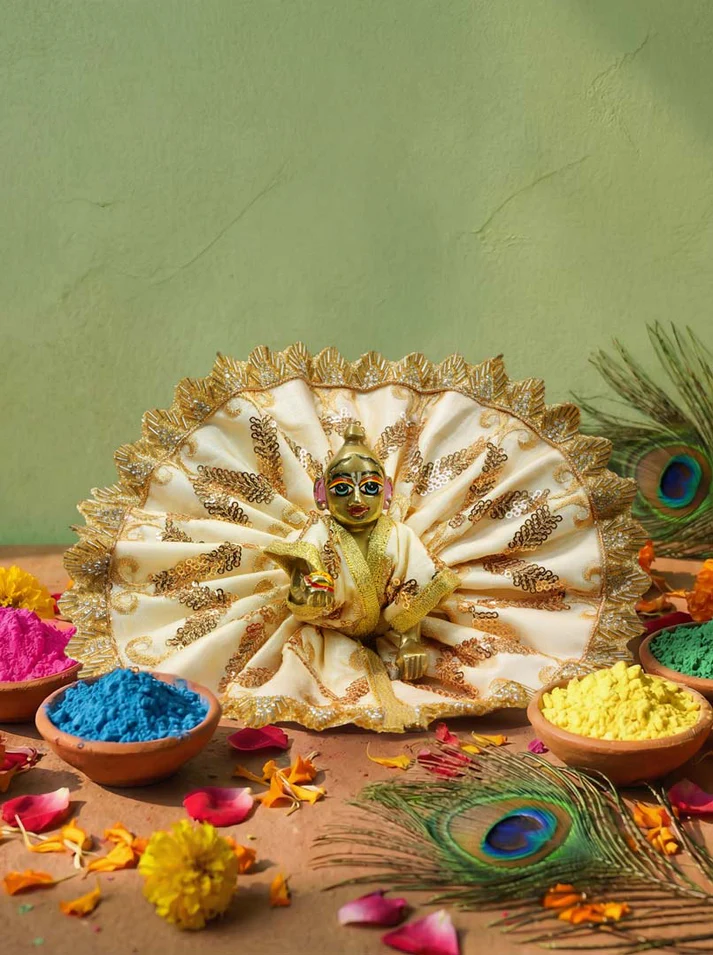 Divya Swarn Leher Kanha Ji Ki Poshak Dress product image