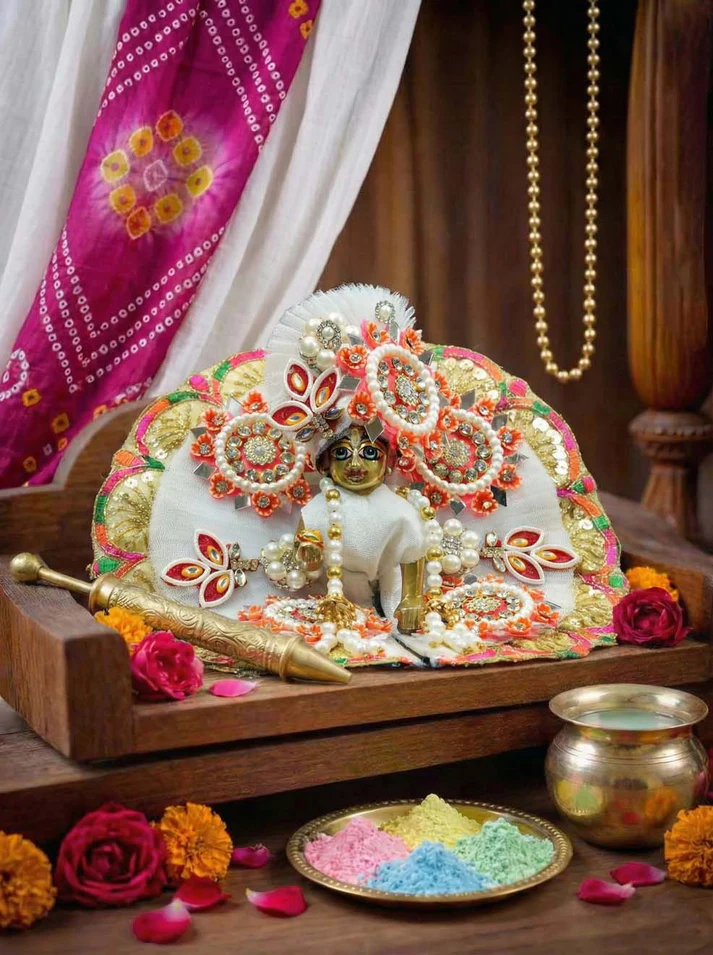 Pushp Chakra Braj Style Bhavya Poshak For Thakurji product image