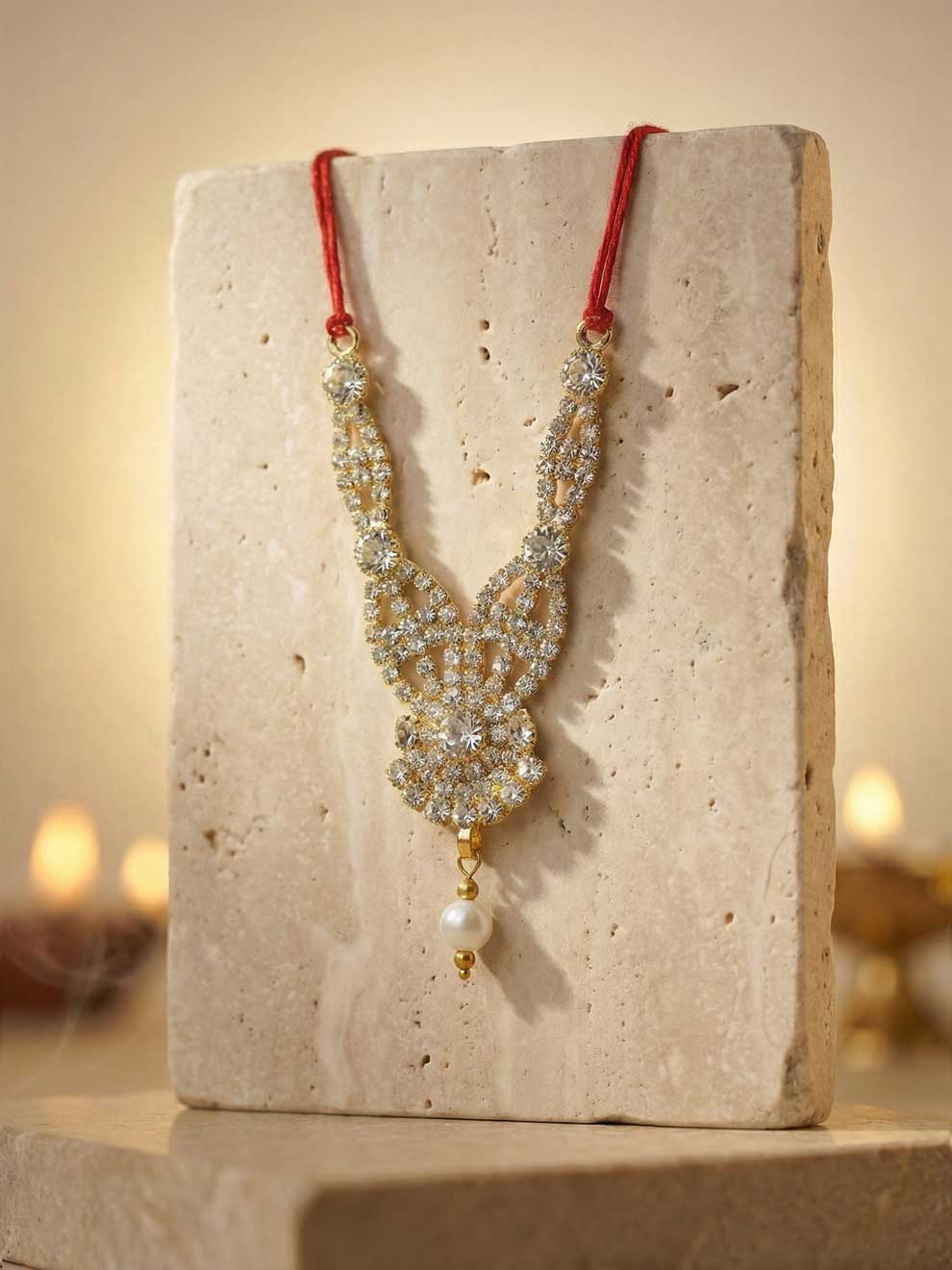 Manikya Ratna White mala for Laddu Gopal Ji product image