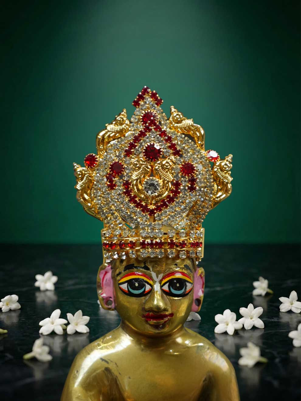 Ratnarch Crown Red Stone Mukut for Thakurji product image