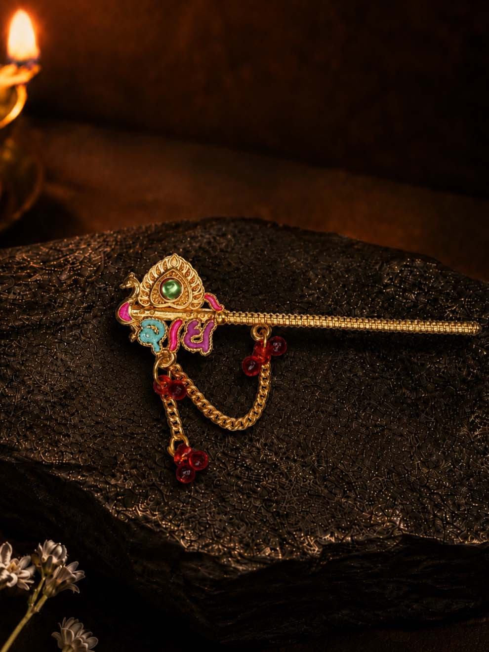 Radhe Naad Metal Bansuri for Laddu Gopal Ji product image