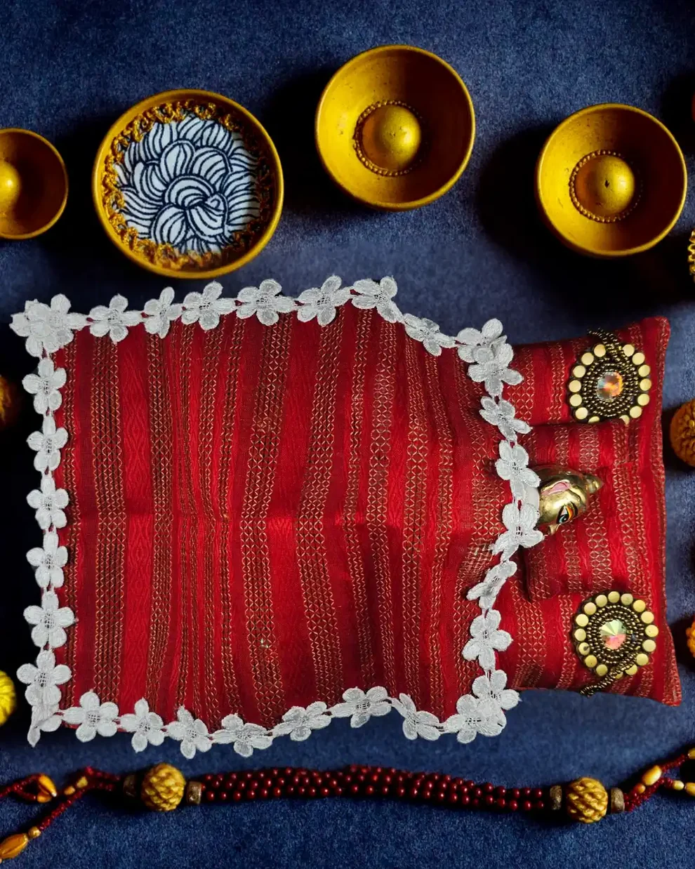 Lal Pushpraj Premium Bistar Set for Laddu Gopal Ji product image