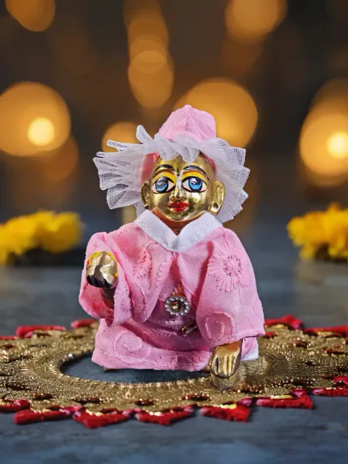 Roshan Pink Kurta Pajama Set | Laddu Gopal Dress