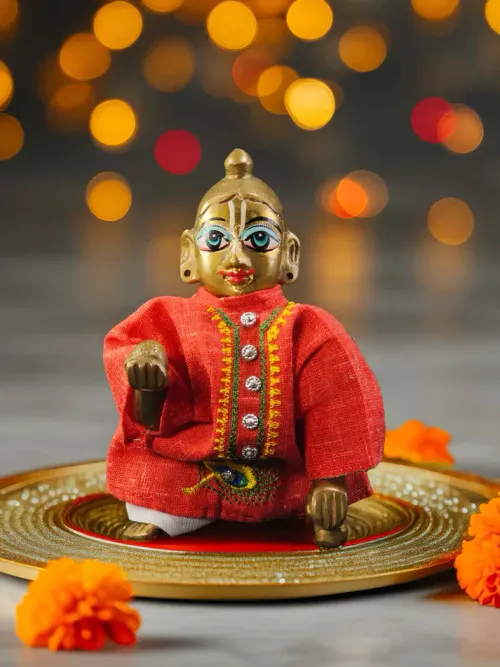 Mor Chhavi Red Kurta Pajama Dress for Laddu Gopal