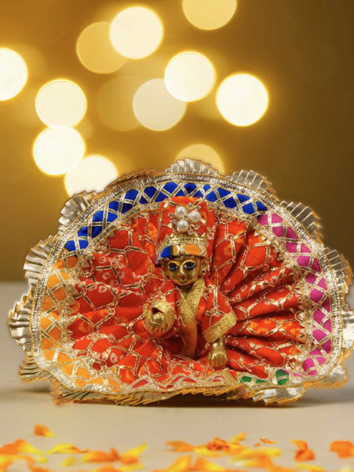 Braj Utsavrang Gol Poshak Dress for Kanha Ji
