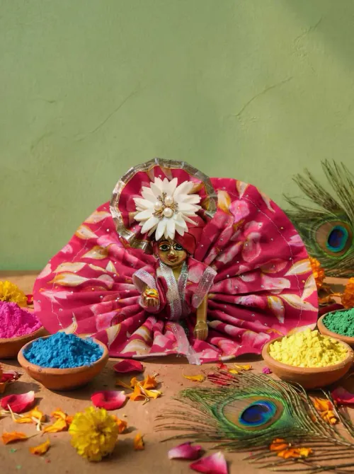 Pushpalaav Poshak with Mukut for Laddu Gopal Ji