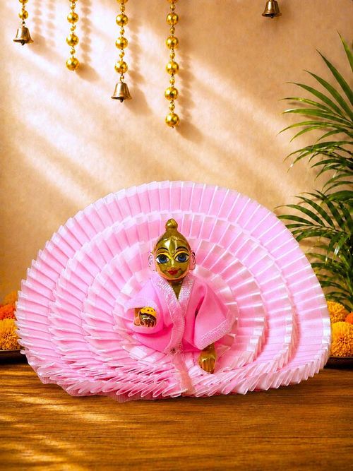 Vritika Light Pink Laddu Gopal Gol Poshak
