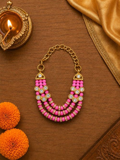 Moti Dhaara Light Pink Mala For Thakurji