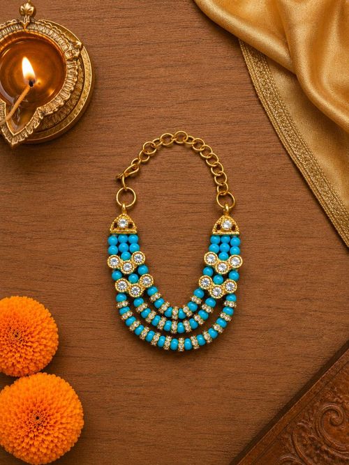 Moti Dhaara Blue Mala For Thakurji