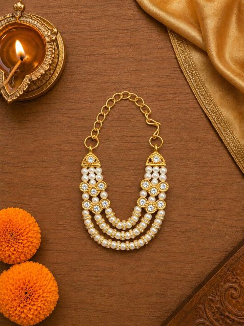 Moti Dhaara White Mala For Thakurji