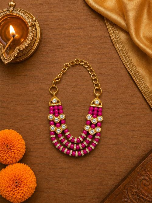 Moti Dhaara Pink Mala For Thakurji