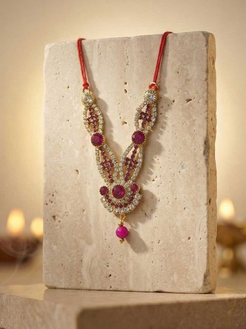 Manikya Ratna Purple mala for Laddu Gopal Ji