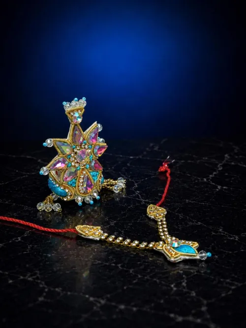 Mayurjyoti Mukut Mala Shringar Set For Thakurji