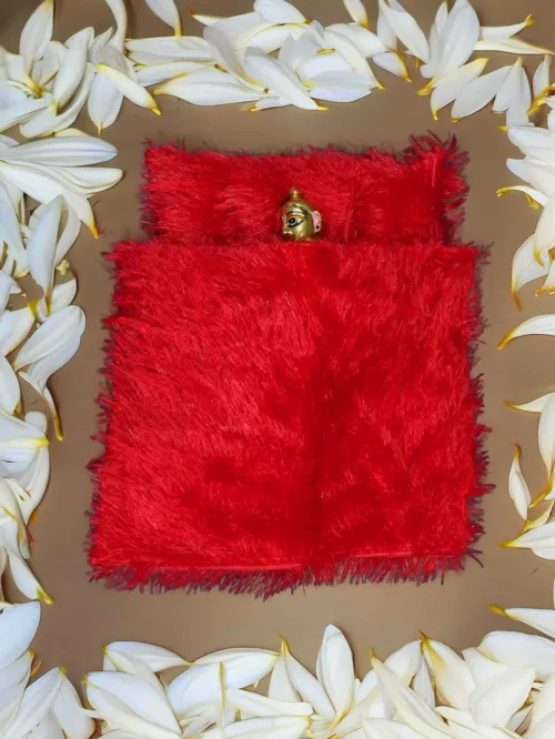 Lal Komal Bistar Set for Laddu Gopal Ji