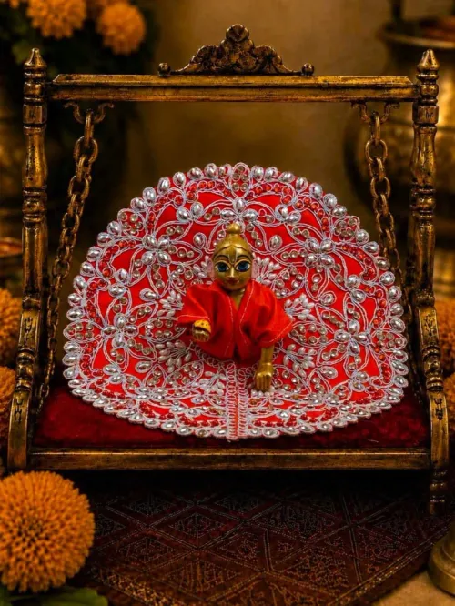 Suhasini Red Laddu Gopal Fancy Poshak