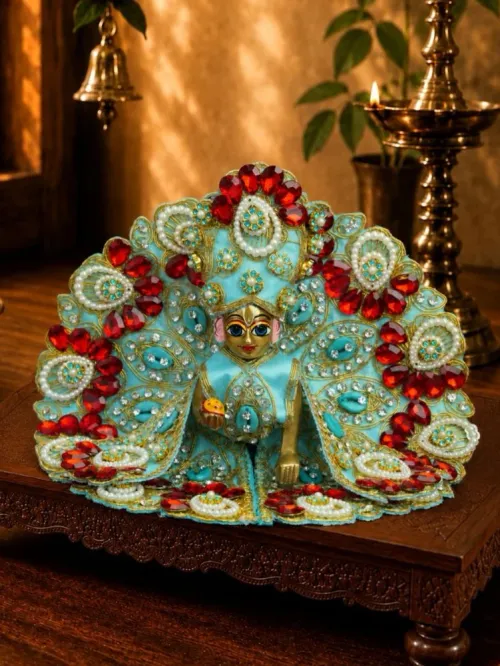 Ratnarchi 4 Pc Blue Fancy Poshak for Laddu Gopal Ji