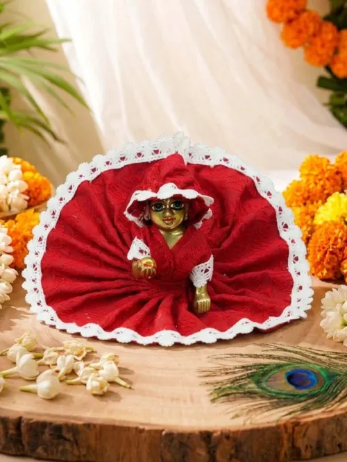 Madhurima Red Poshak For Thakurji