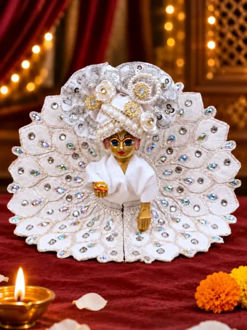 Shwetmayuri Sharad Purnima Special Fancy Kanha Ji Poshak