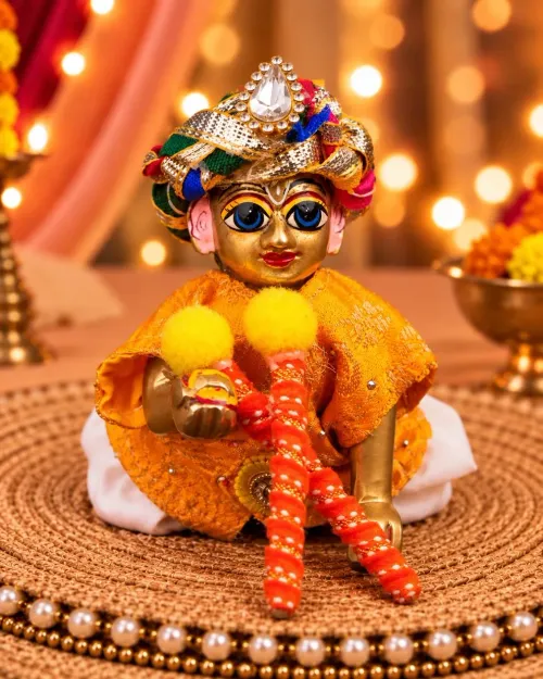 Garba Vaibhav Jacket Set with Dandiya for Laddu Gopal Ji