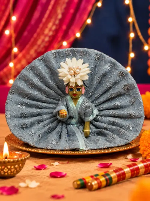 Grey Navratri Special Laddu Gopal Poshak