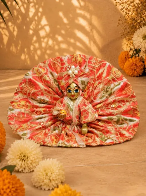 Kalasootra Classic Embroidered Gol Poshak Dress for Thakurji