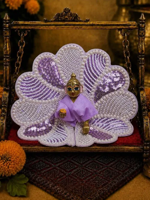 Purple Fancy Poshak for Laddu Gopal Ji