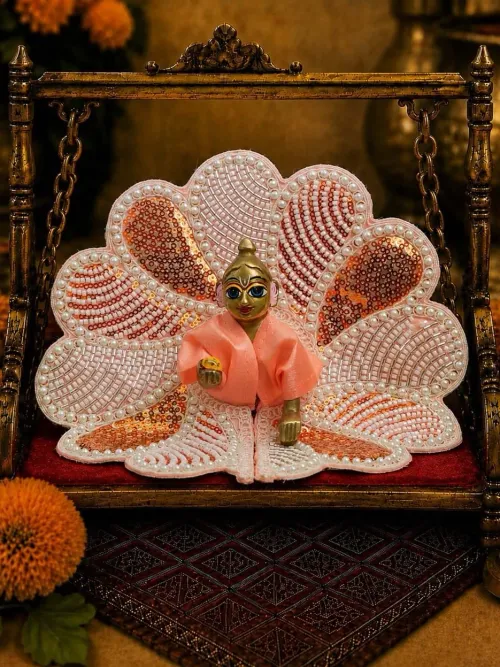 Orange Fancy Poshak for Laddu Gopal Ji