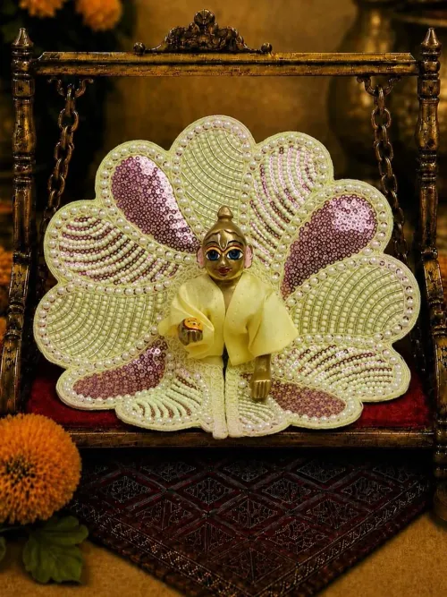 Yellow Fancy Poshak for Laddu Gopal Ji
