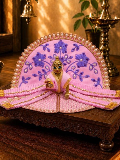Patvika Light Pink Fancy Poshak for Thakurji