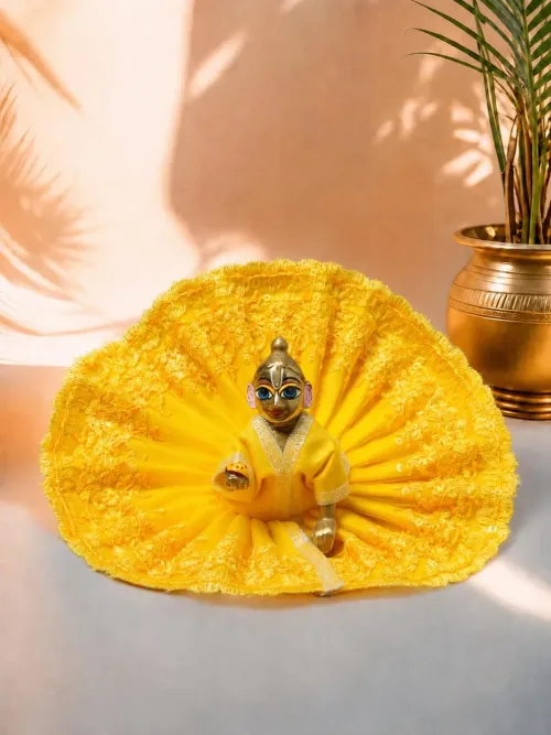 Tarunika Yellow Gol Poshak for Laddu Gopal ji