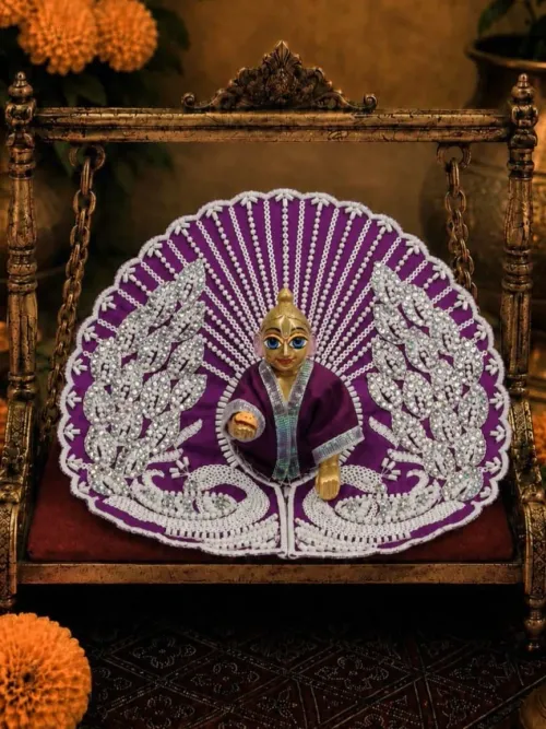 Vilasini Mayur Purple Fancy Poshak for Thakurji